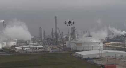 m300 inspection refinery drones dji glance intimidating